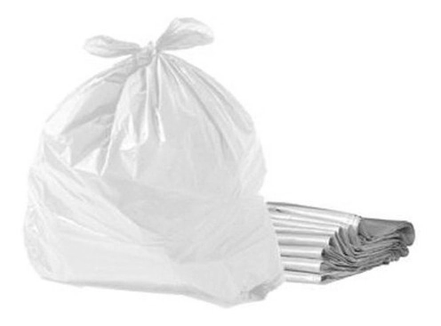 Saco P/ Lixo De 60 Litros Branco Leitoso 60x70x0,06 C/100