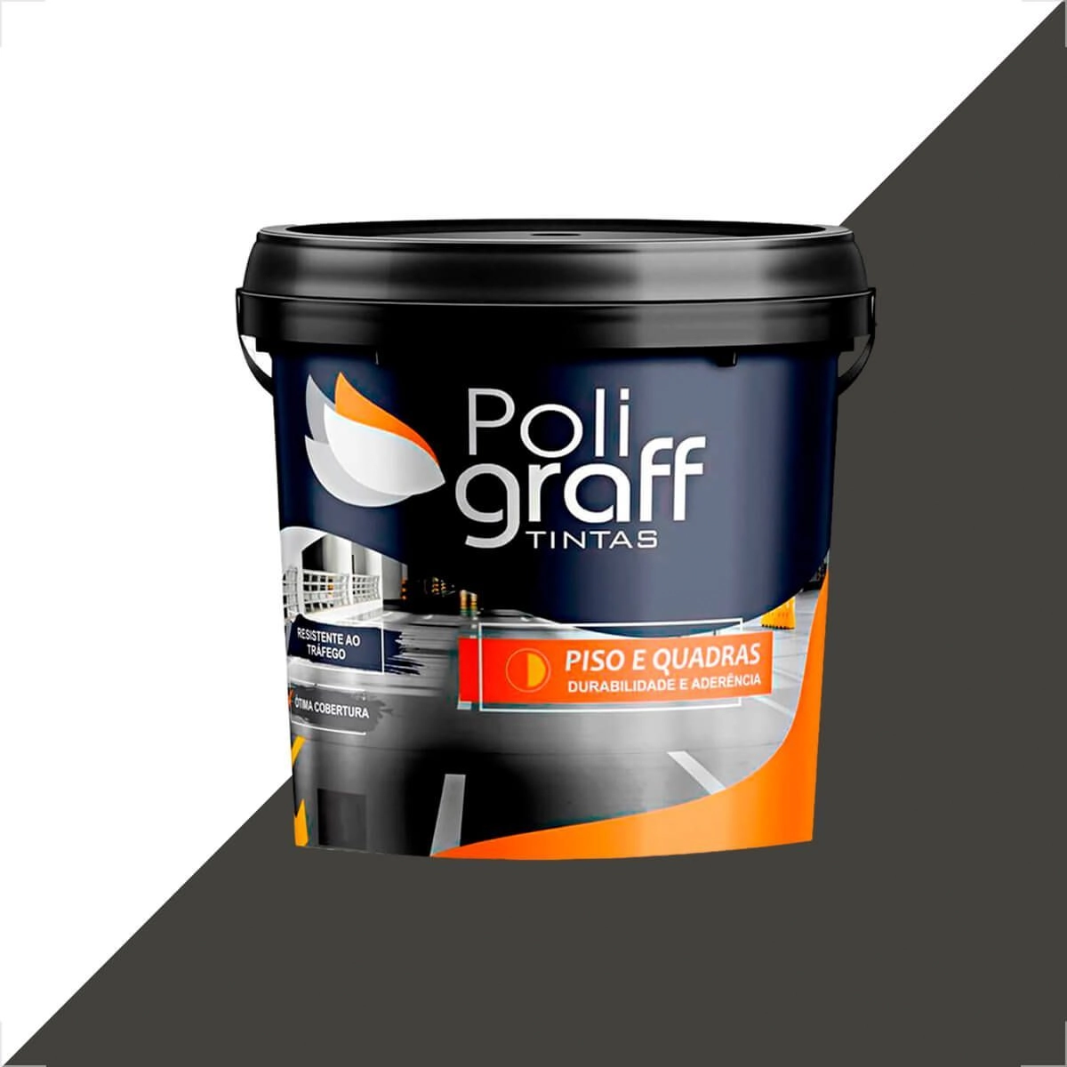 Tinta Poligraff Pisos Quadras Chumbo 3600ml