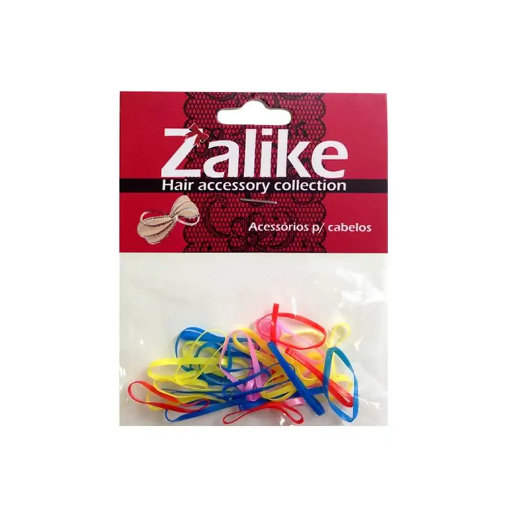 Elástico Para Cabelos Zalike Hair Silicone Grande Com 20 A 25 Unidades Ref:211 C