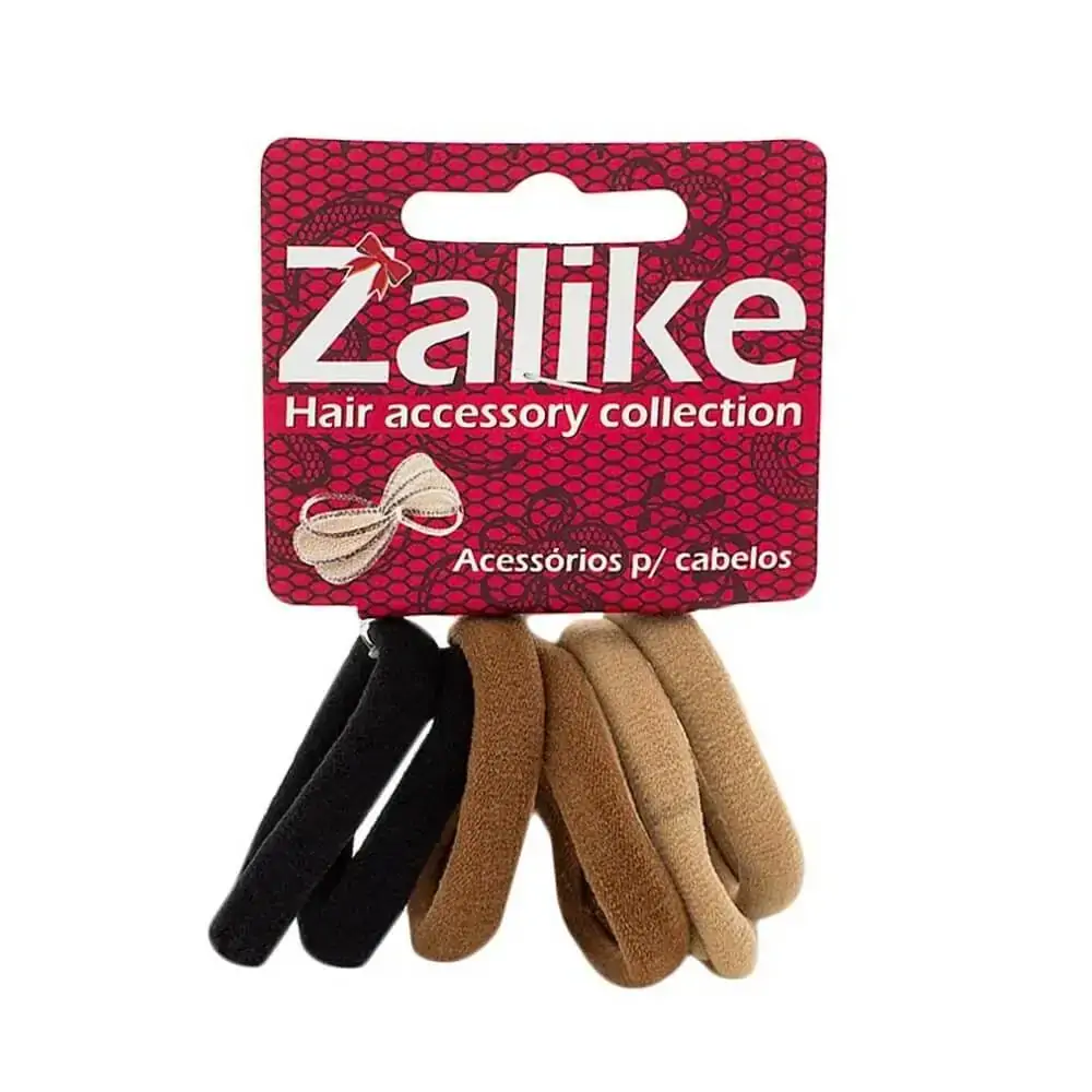 Elástico Para Cabelos Zalike Hair Com 06 Unidades Ref:219 C1