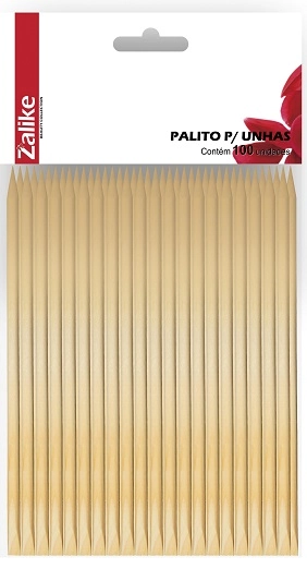 Palito Zalike Para Unha Ponta Chanf. 13 Cm 100 Unid