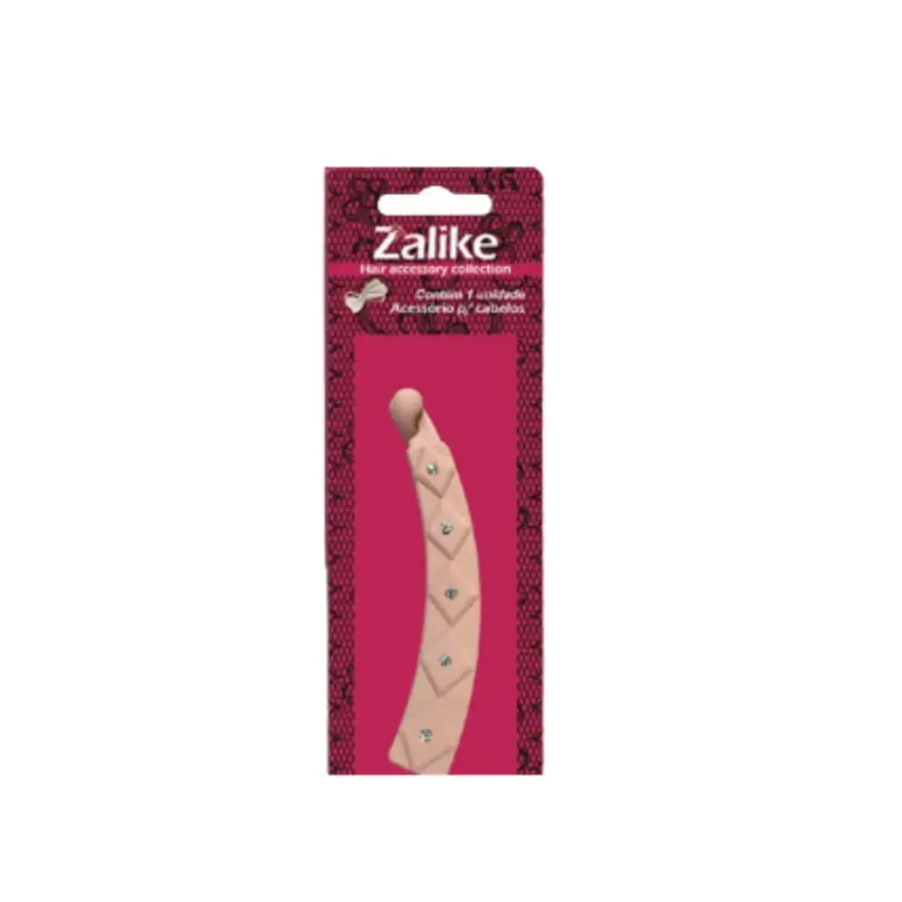Presilha/fivela Cabelo Zalike Banana Com Strass Gde 2 Cores 1un