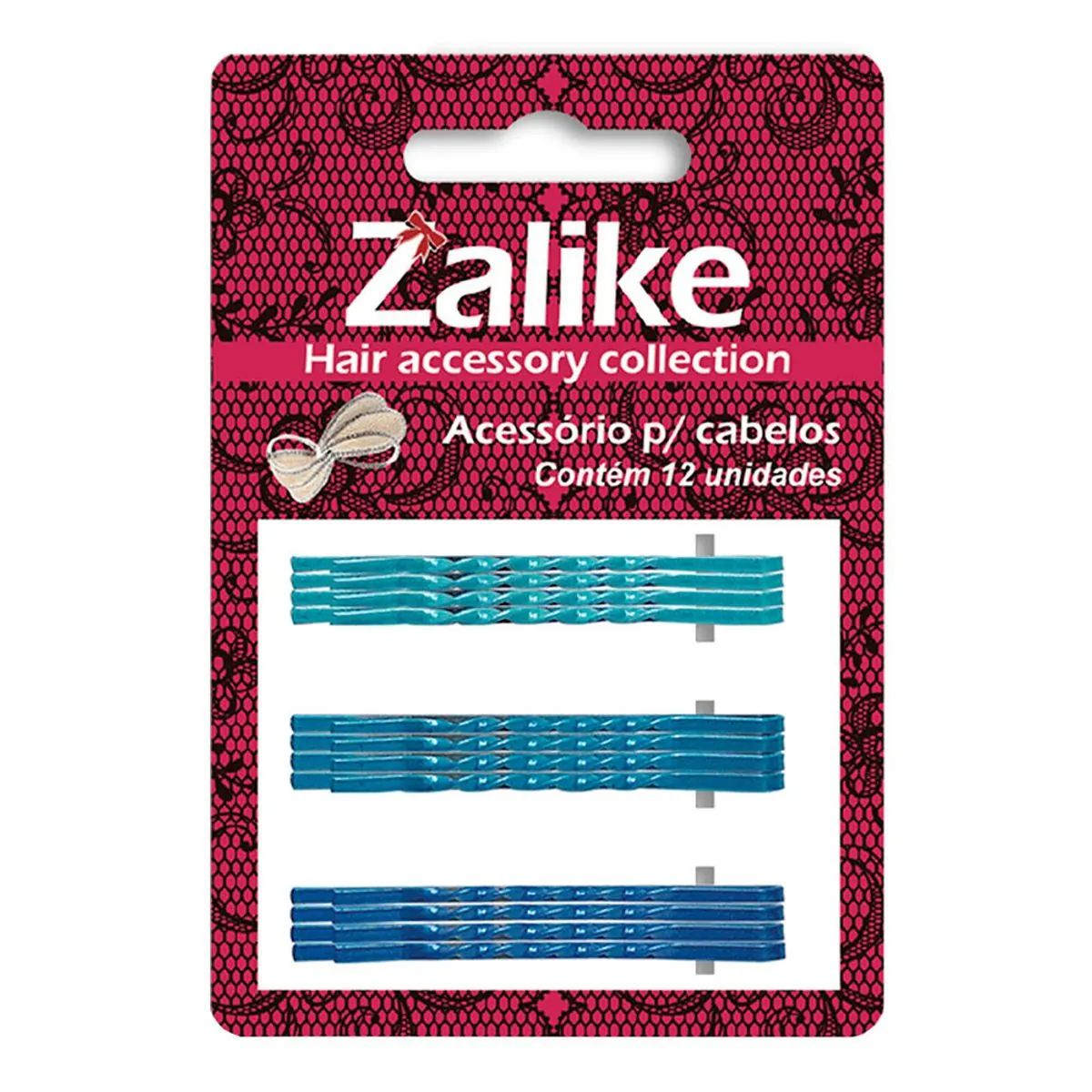 Grampo P/cabelo Zalike Twist Metalico 5.5 2c 12 Un