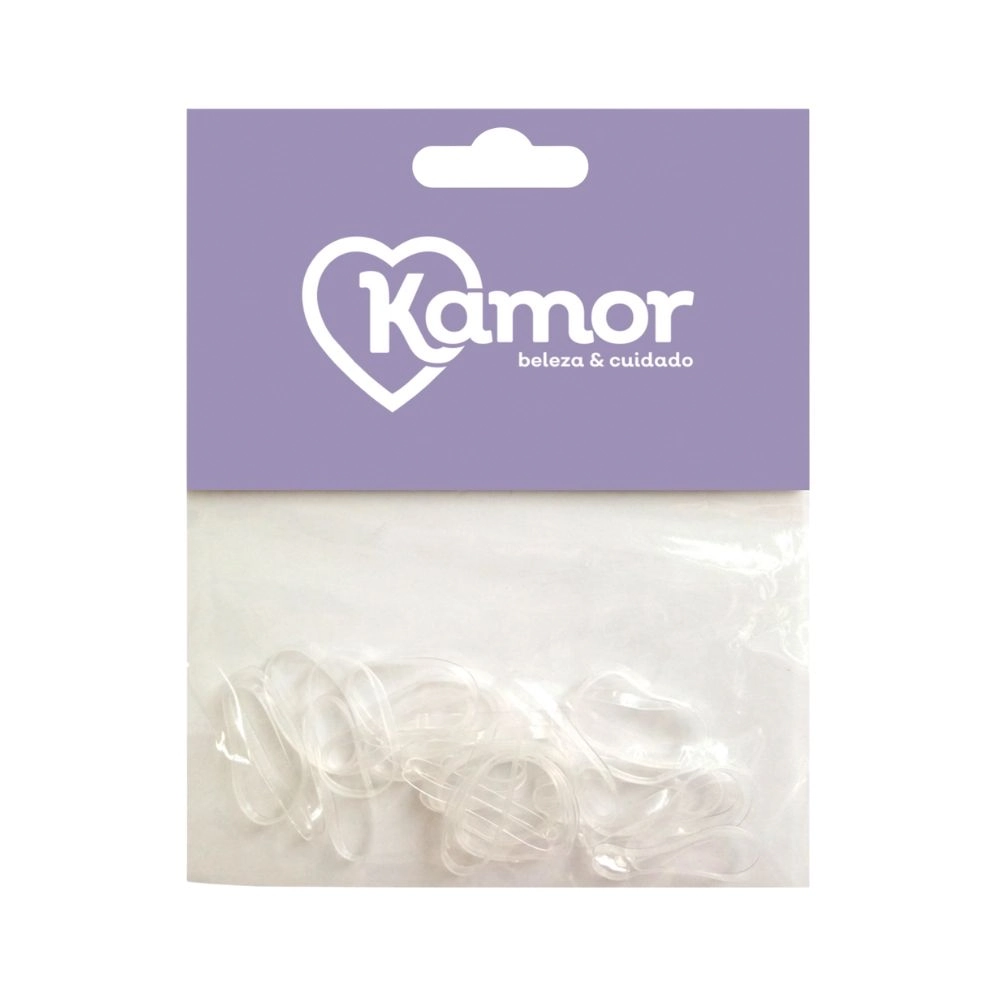 Elastico P/cabelo Kamor Silicone Transparente G C/20un