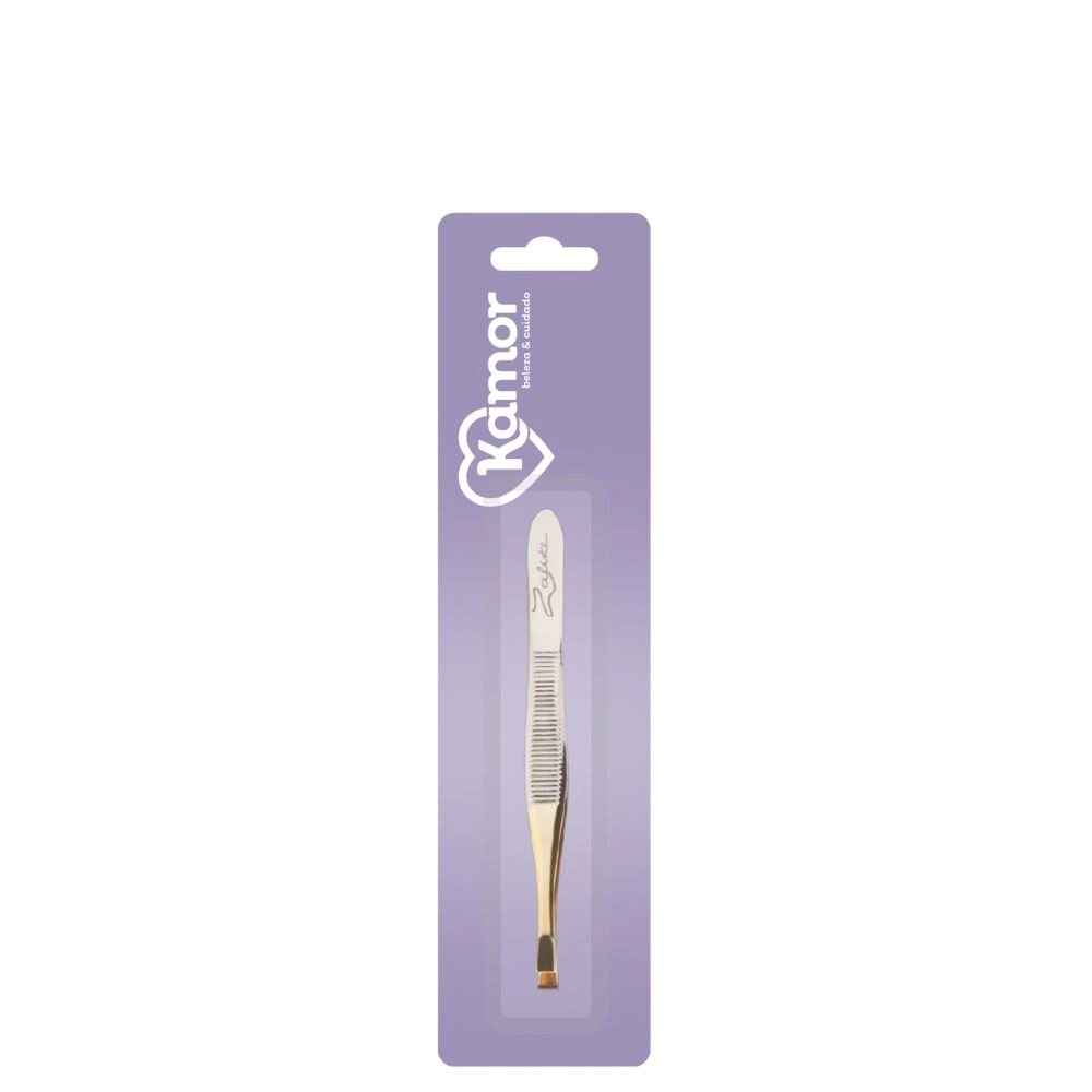 Pinca Dourada Kamor Professional Colletion Ponta Reta 1un