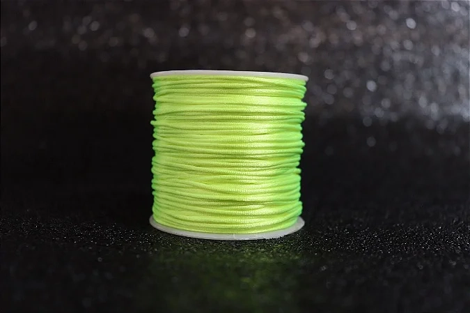 Cordao Cetim 1mm Ref.001 Amarelo C/50m