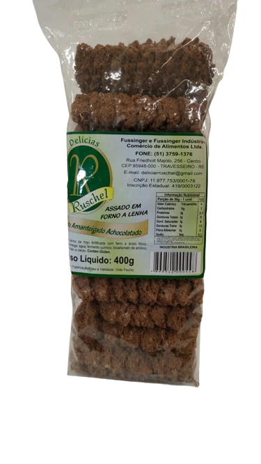 Amanteigado Chocolate Delicias Ruchel 400g