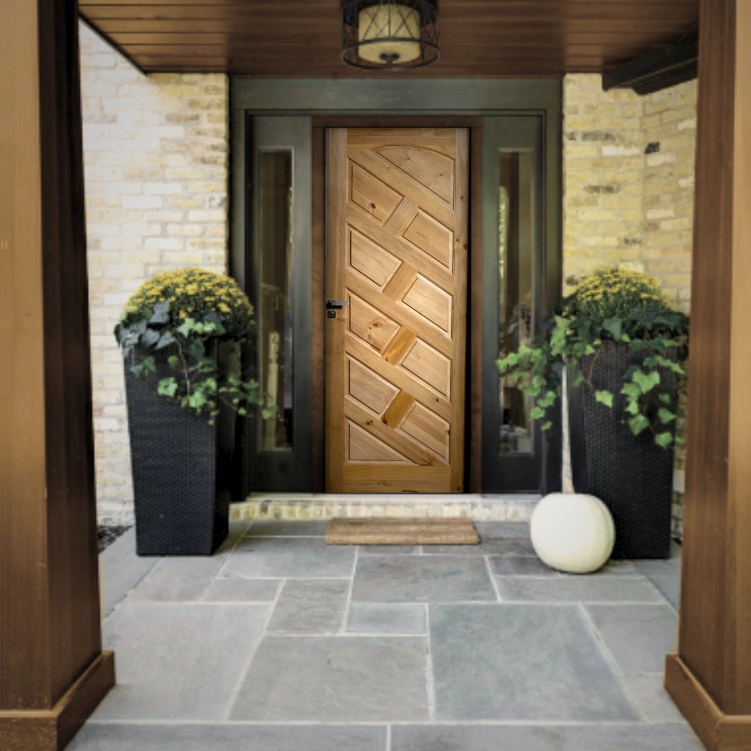 Kit Porta De Madeira 210x82cm Batente 16cm Spazio Eco Uniportas Abertura Direita Natural