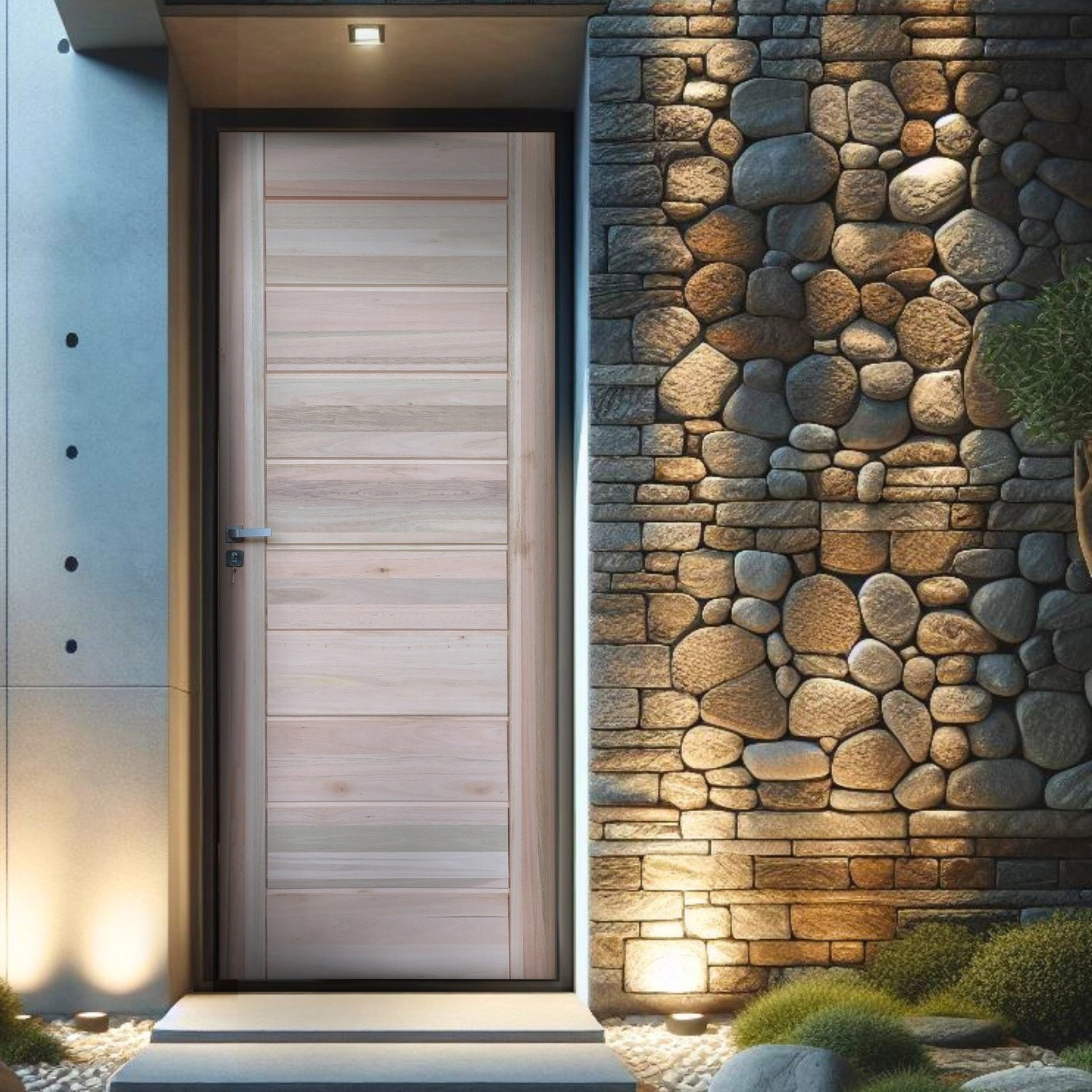 Folha De Porta De Madeira 3b Eucalipto 210x82cm Uniportas Natural