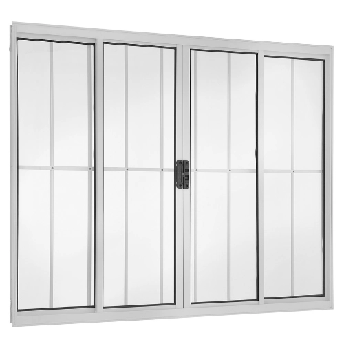 Janela Vitro 4 Folhas 1,20x2,00 Alumínio Branco C/g