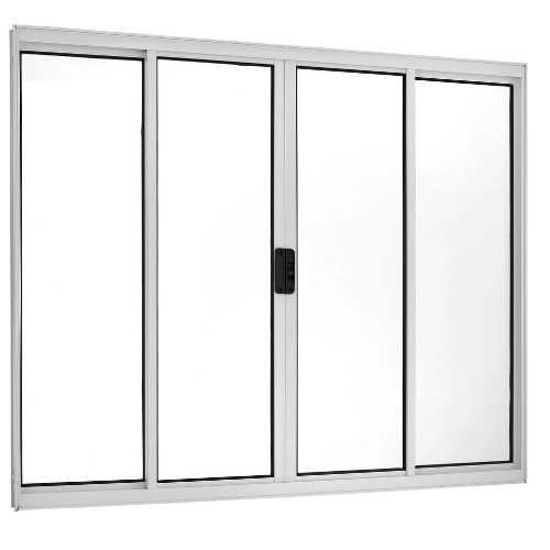 Janela Vitro 4 Folhas 1,20x1,80 Alumínio Branco S/g