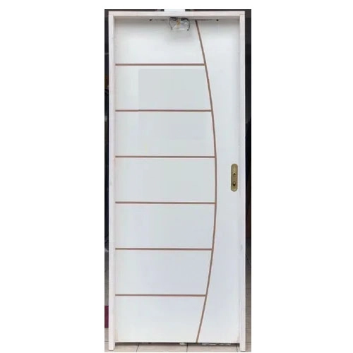Porta De Madeira Frisada Hdf  Branco Completa 2.15x0.86 Lado Esquerdo