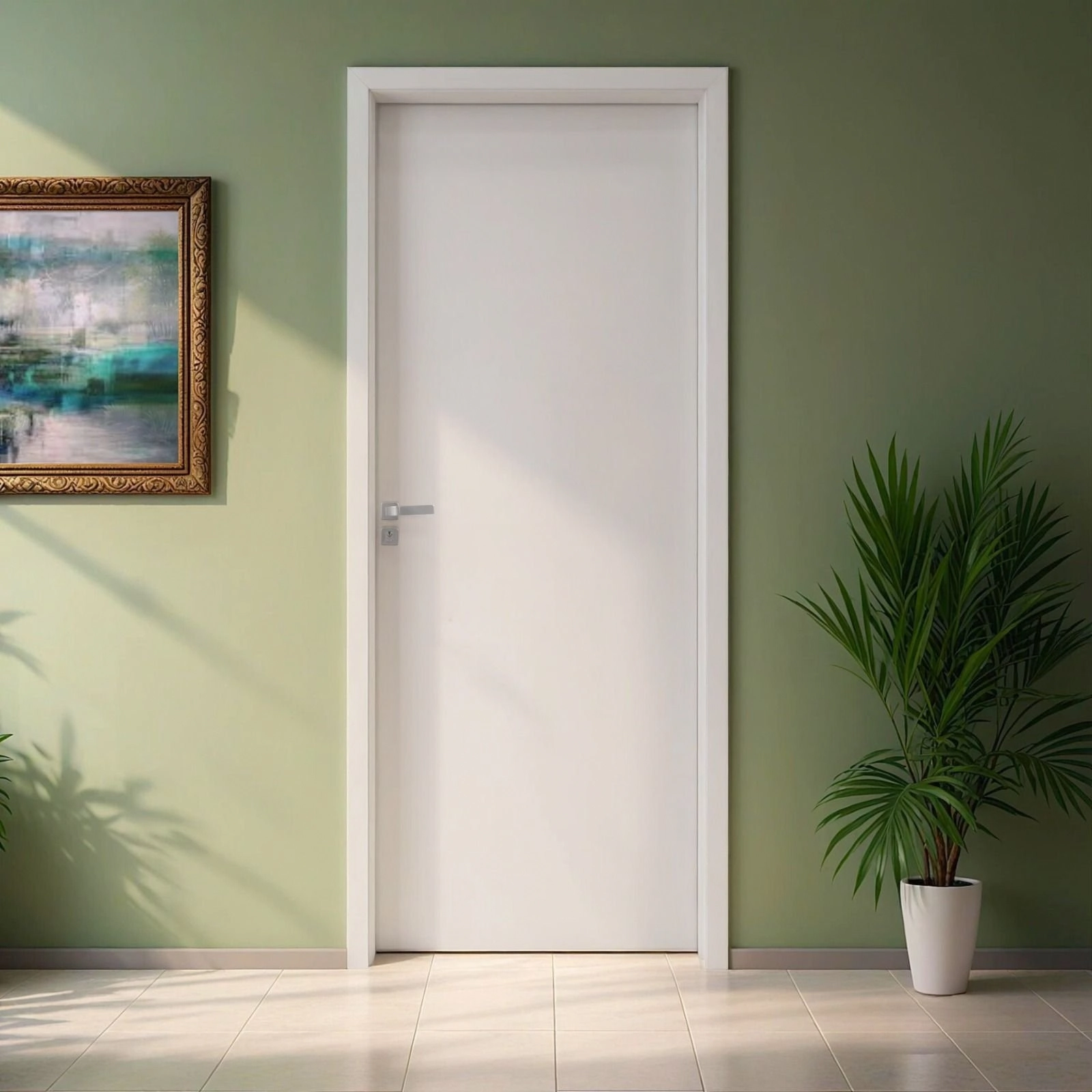 Kit Porta De Madeira 210x62cm Batente 7,5cm Lisa Primer Uniportas Abertura Esquerda