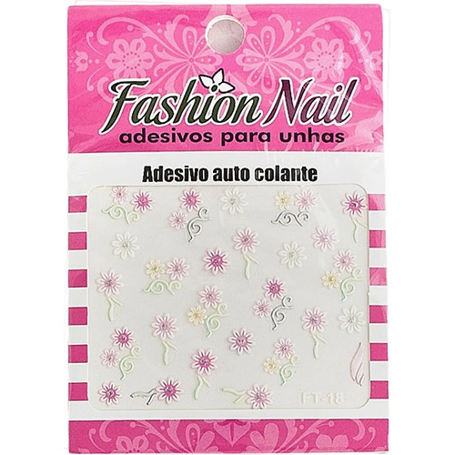 Adesivo Para Unhas Fashion Nail Ft 18 Flor