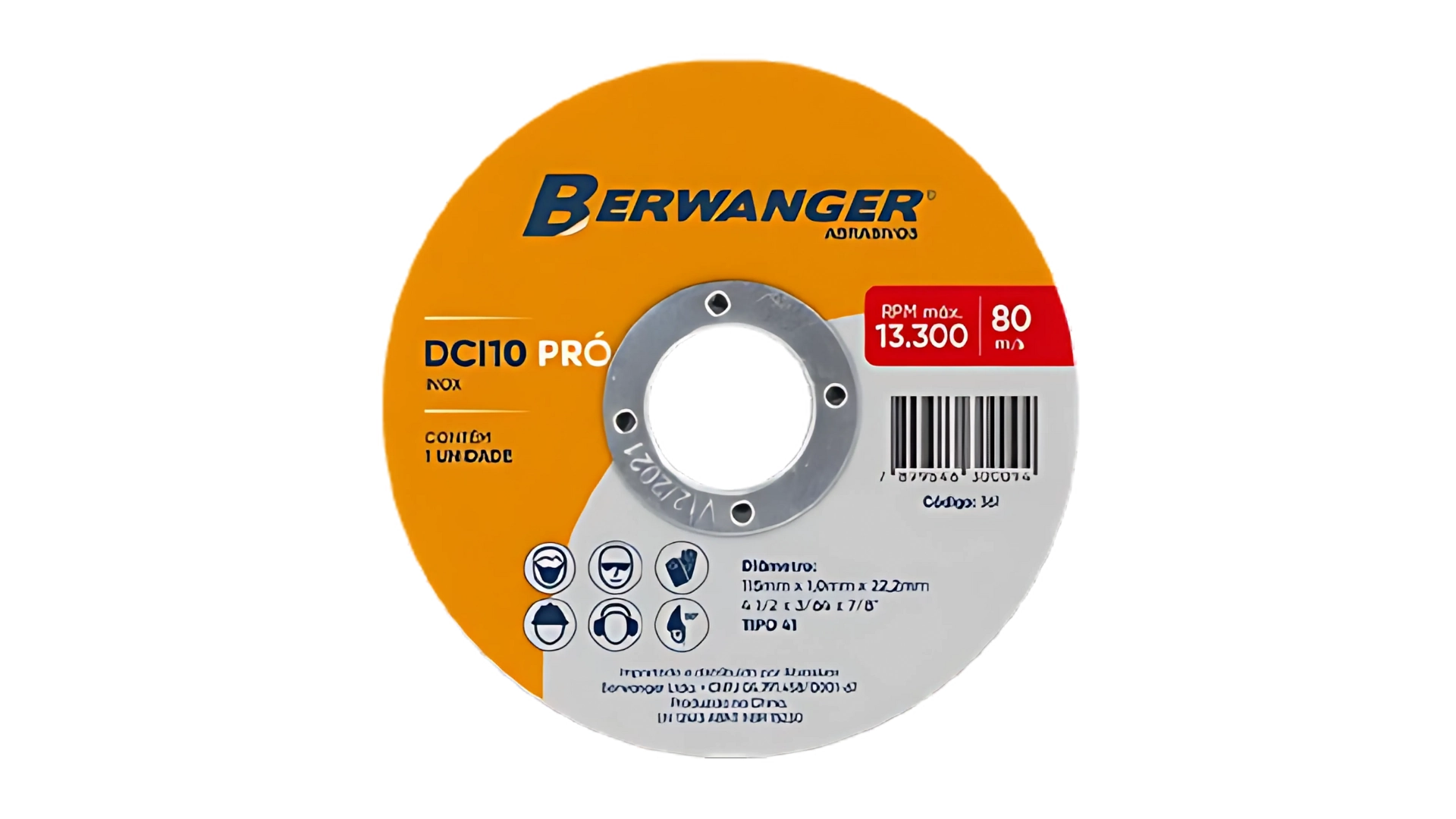 Disco De Corte 4.1/2 Berwanger Pró - Caixa Com 10 Un
