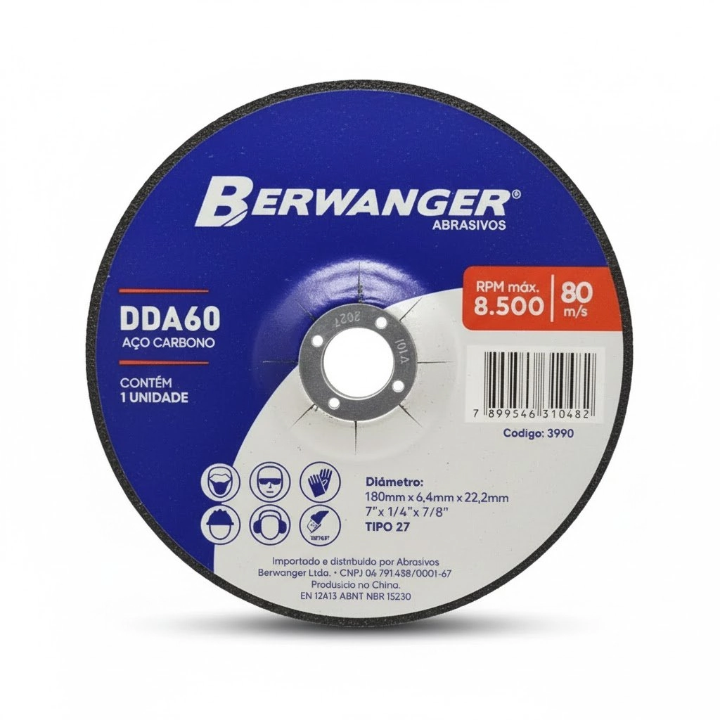 Disco De Desbaste Dda60 - 7 Polegada Aço Carbono ( Berwanger)