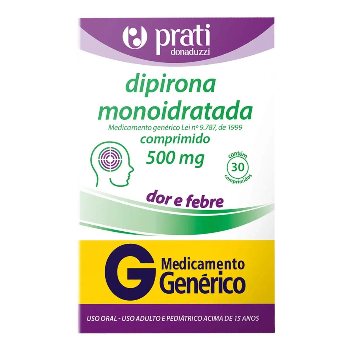 Dipirona Sodica 500mg Cx 30 Comp
