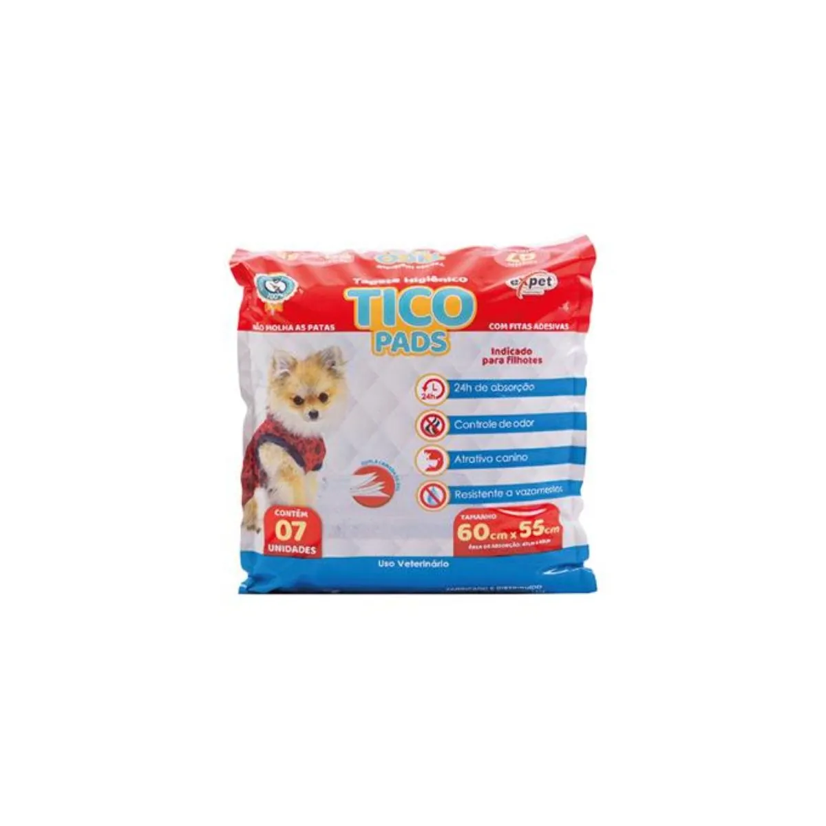 Tapete Higiênico Tico Pads Expet com 7 unidades