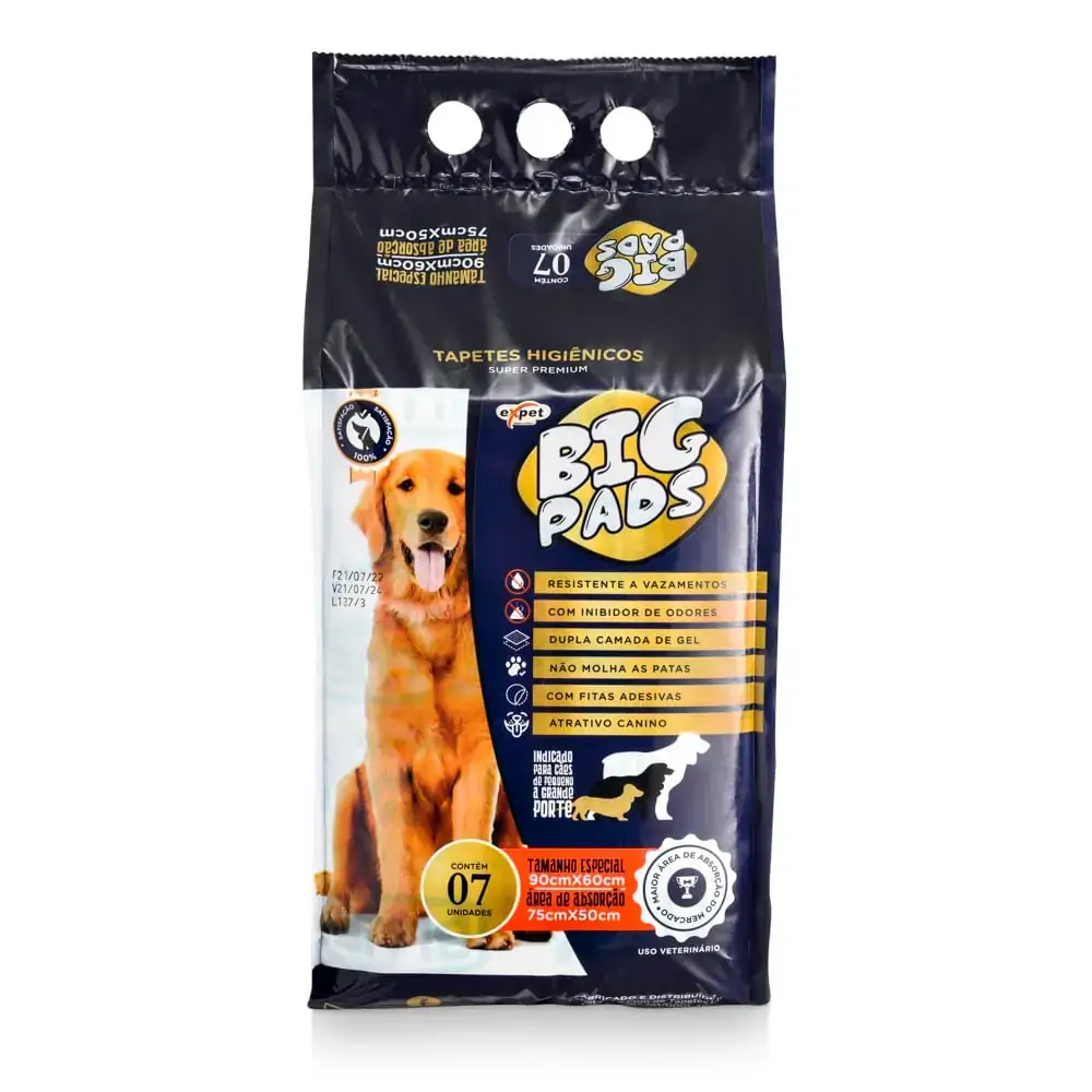 Tapete Higiênico Big Pads Premium Expet 7 unidades