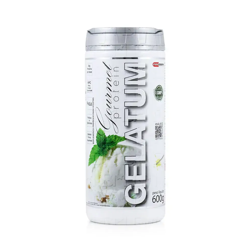 Gelatum Gourmet Protein Sabor Choco Branco 600g
