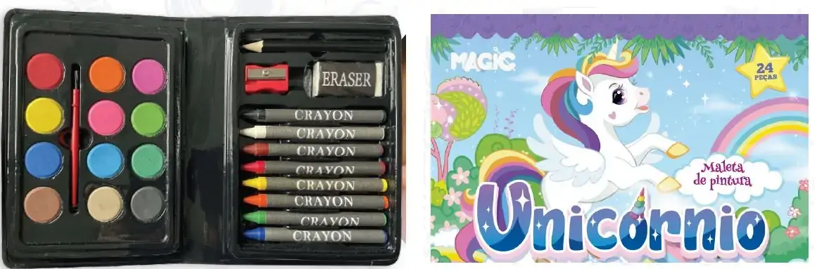 Kit Maleta Pintura Livro Unicornio 24pcs 901560 Magic