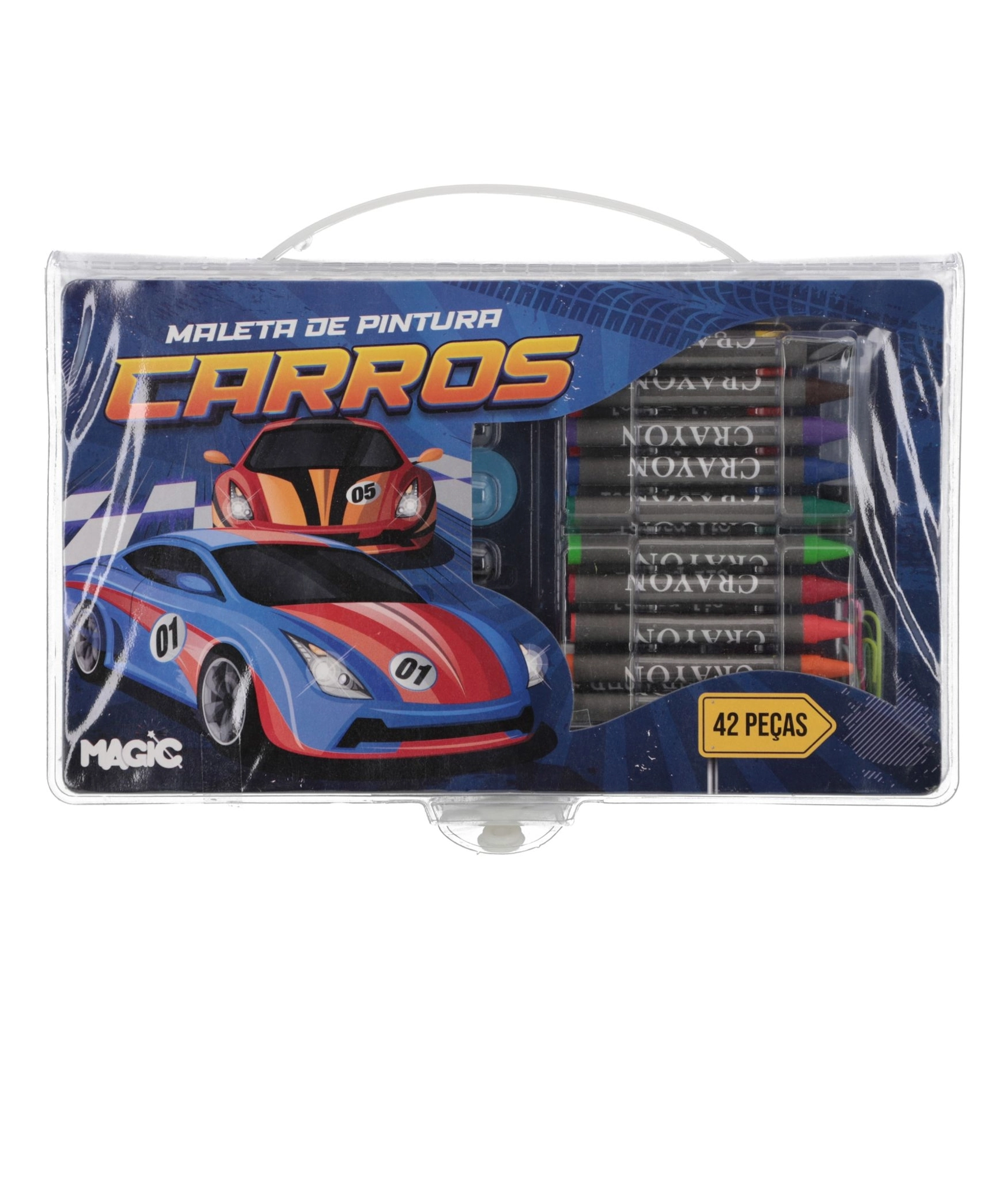 Kit Maleta Pintura Carros 42pcs 901638 Magic