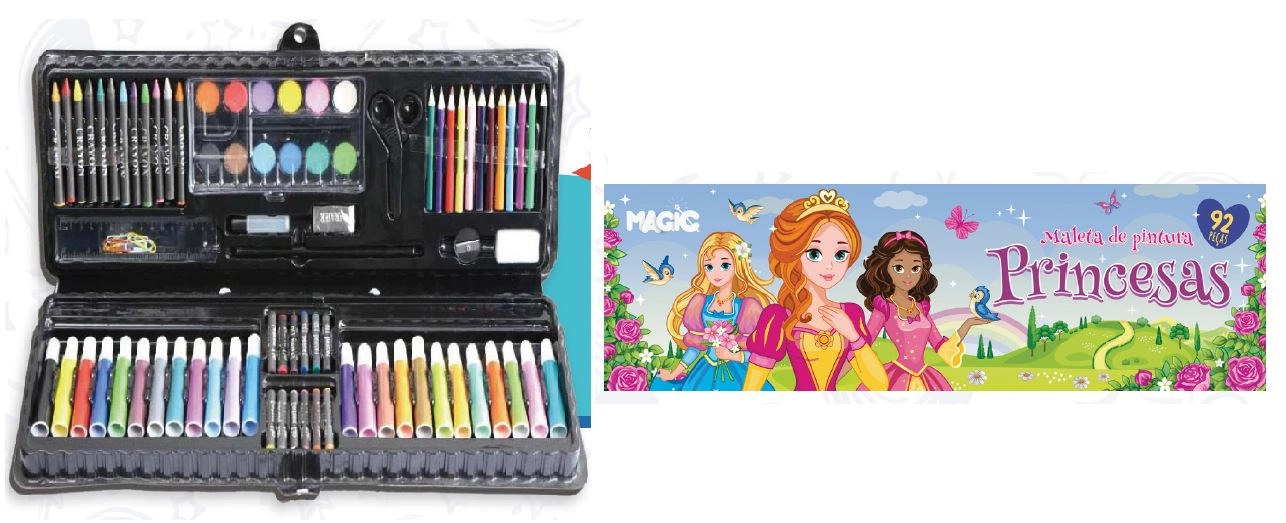 Maleta De Pintura Princesas 92pcs Ref.6065 B