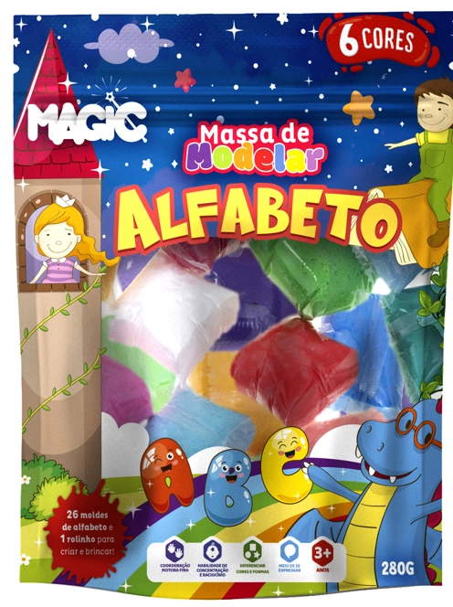 Massa De Modelar C/moldes Alfabeto Ref.2222