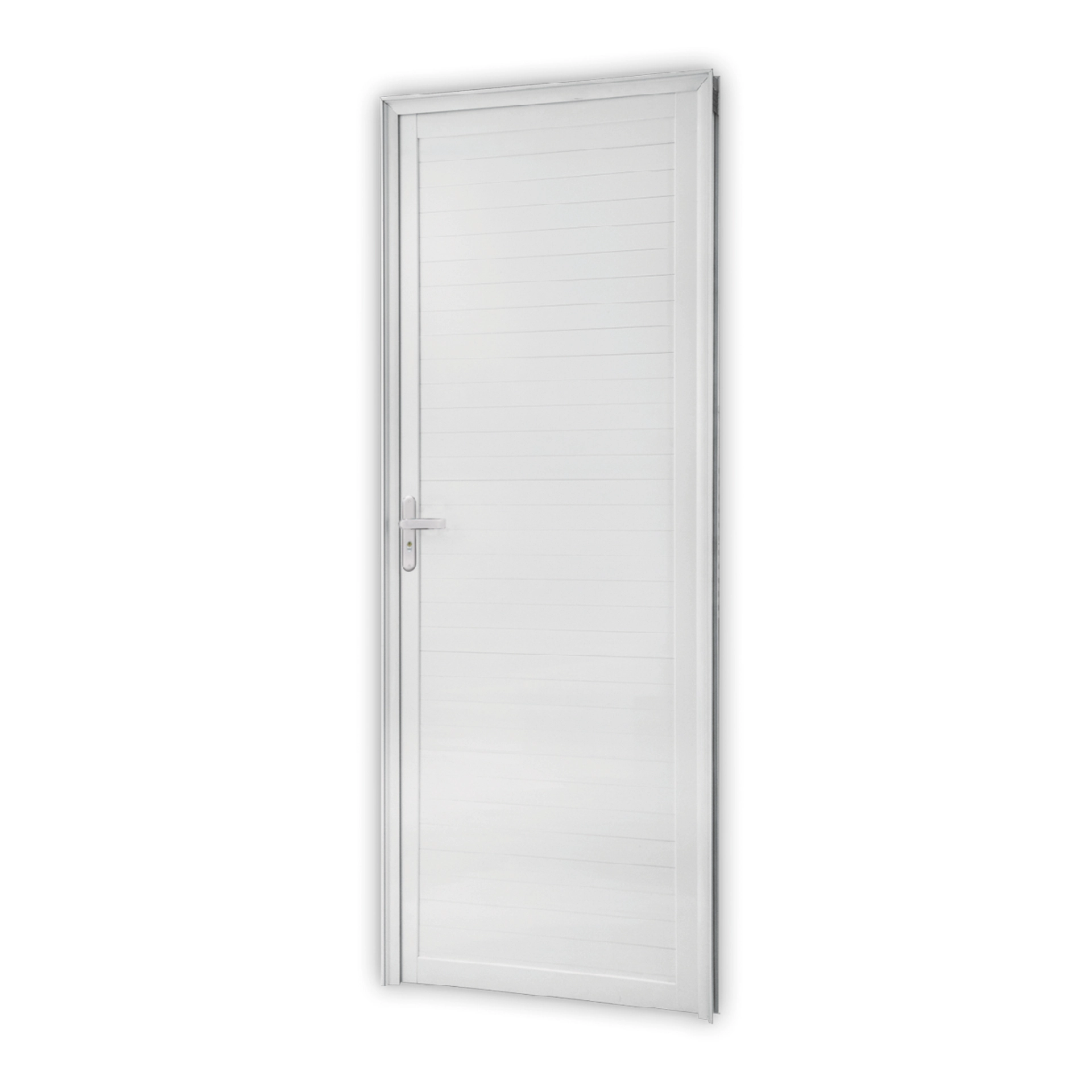 Porta Lambri de Giro Alumínio Pintado Branco 2,10x0,80m Lado Esquerdo MGM
