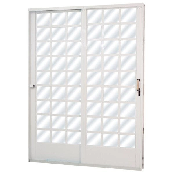 Porta De Aço 215x160cm Minas Sul Mgm Branco