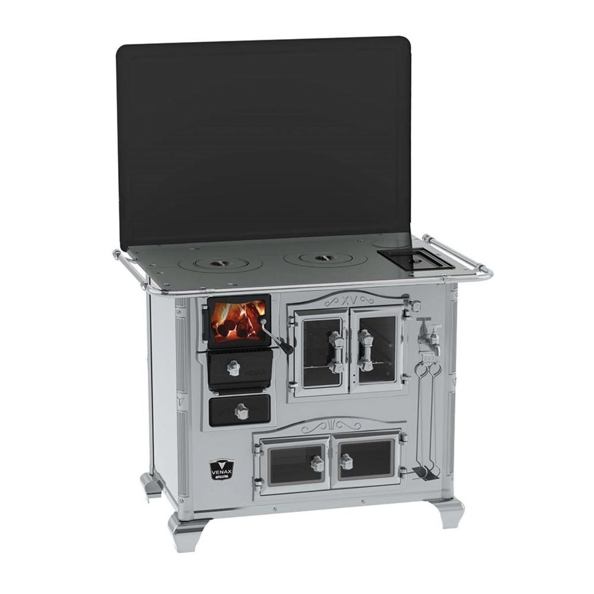 Fogao A Lenha N 2 Gab Imperador Vitreo Inox Com Tampa