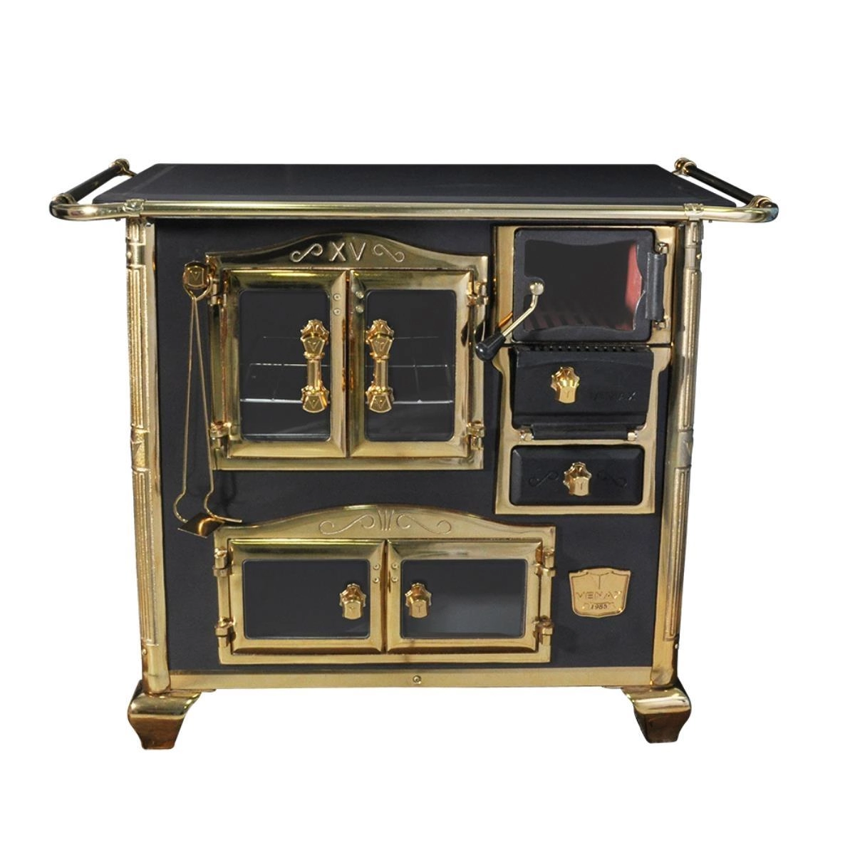 Fogao A Lenha N 1 Princess Preto Gold Com Tampa