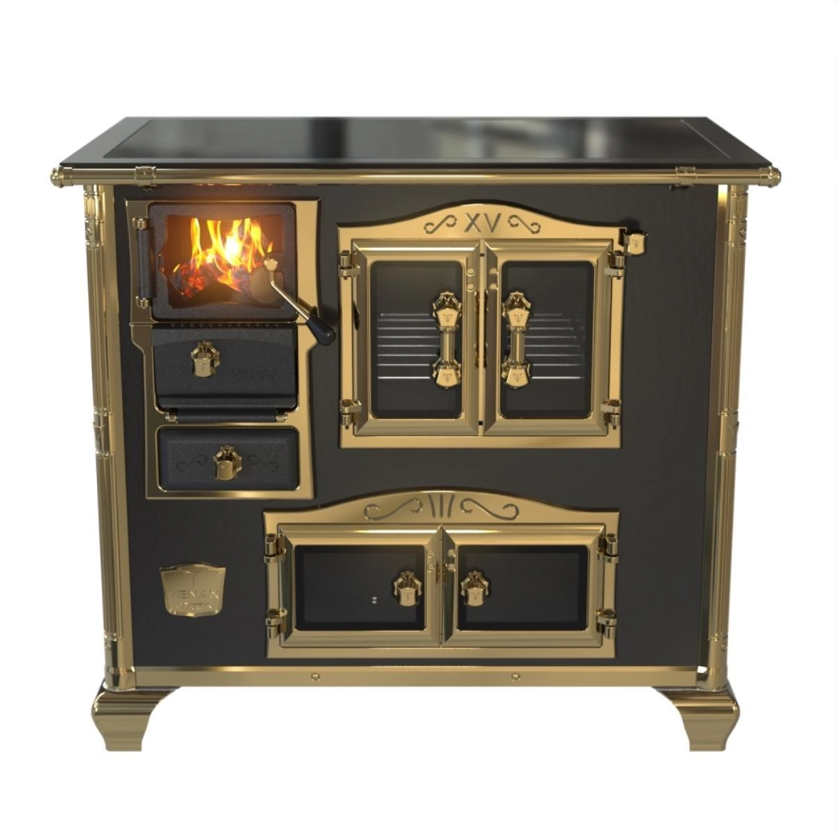 Fogao A Lenha N 2 Princess Premium Preto Gold