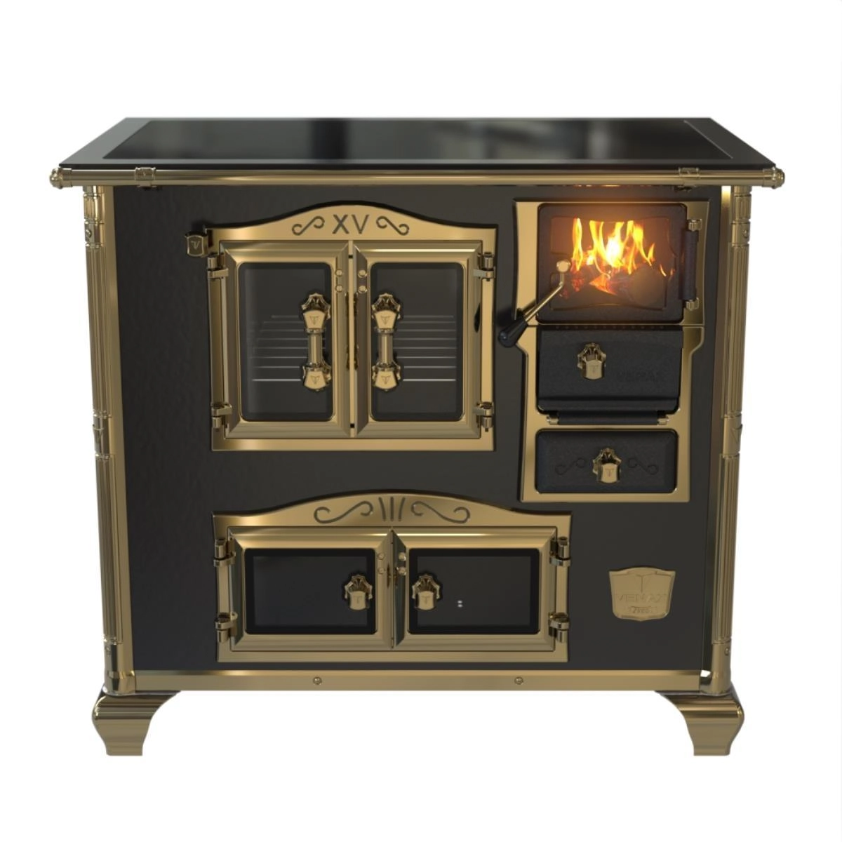 Fogao A Lenha N 2 Princess Premium Preto Gold