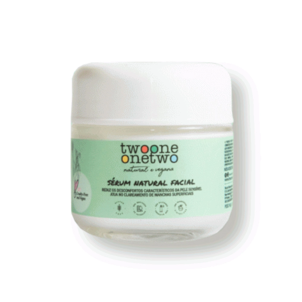 Sérum Facial Natural Peles Sensíveis Gengibre Chinês Twoone Onetwo Natural Vegana 60g
