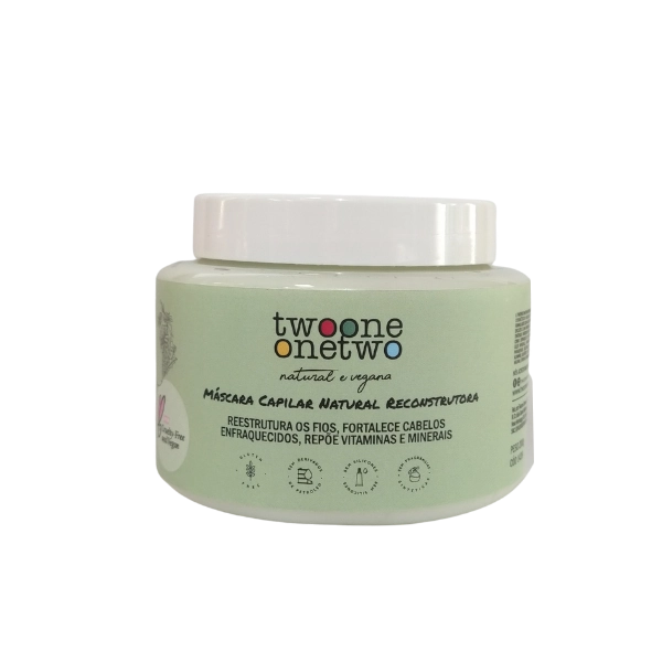 Máscara Capilar Natural Reconstrutora Detox Balance Alcaçus e Chicória Twoone Onetwo Natural Vegana