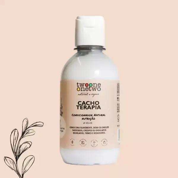 Condicionador Natural Cacho Terapia Cabelos Cacheados, Crespos ou Ondulados Chia Twoone Onetwo Natural Vegana