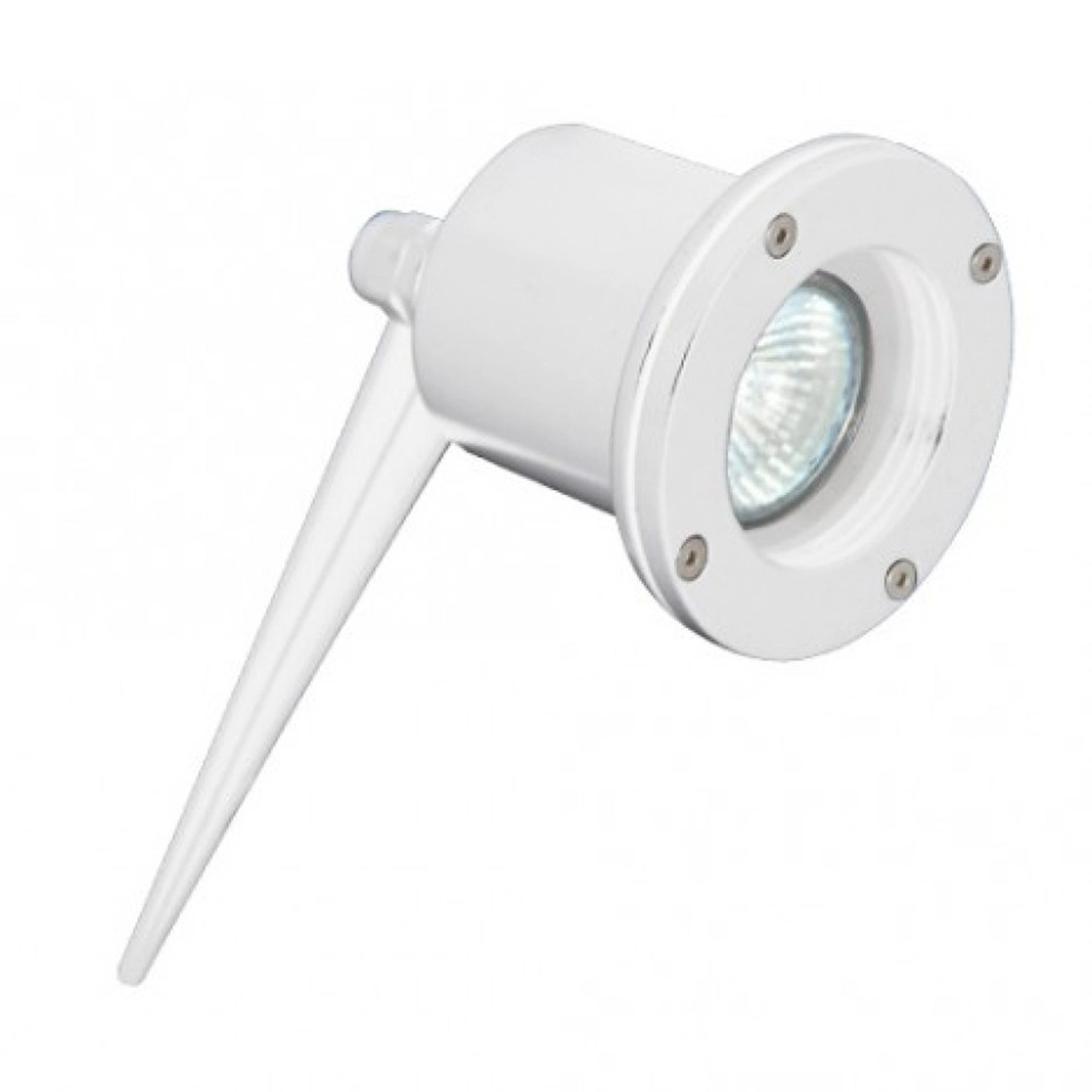 Espeto para Jardim 1 Lâmpada Branco Metal Técnica
