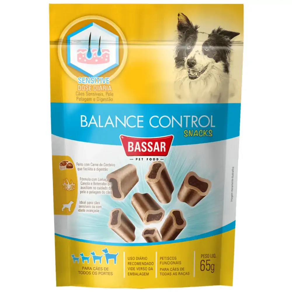 Snack Sensitive Balance Control Bassar Para Cães 65g