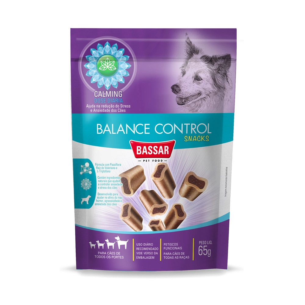 Snack Calming Balance Control Bassar Para Cães 65g
