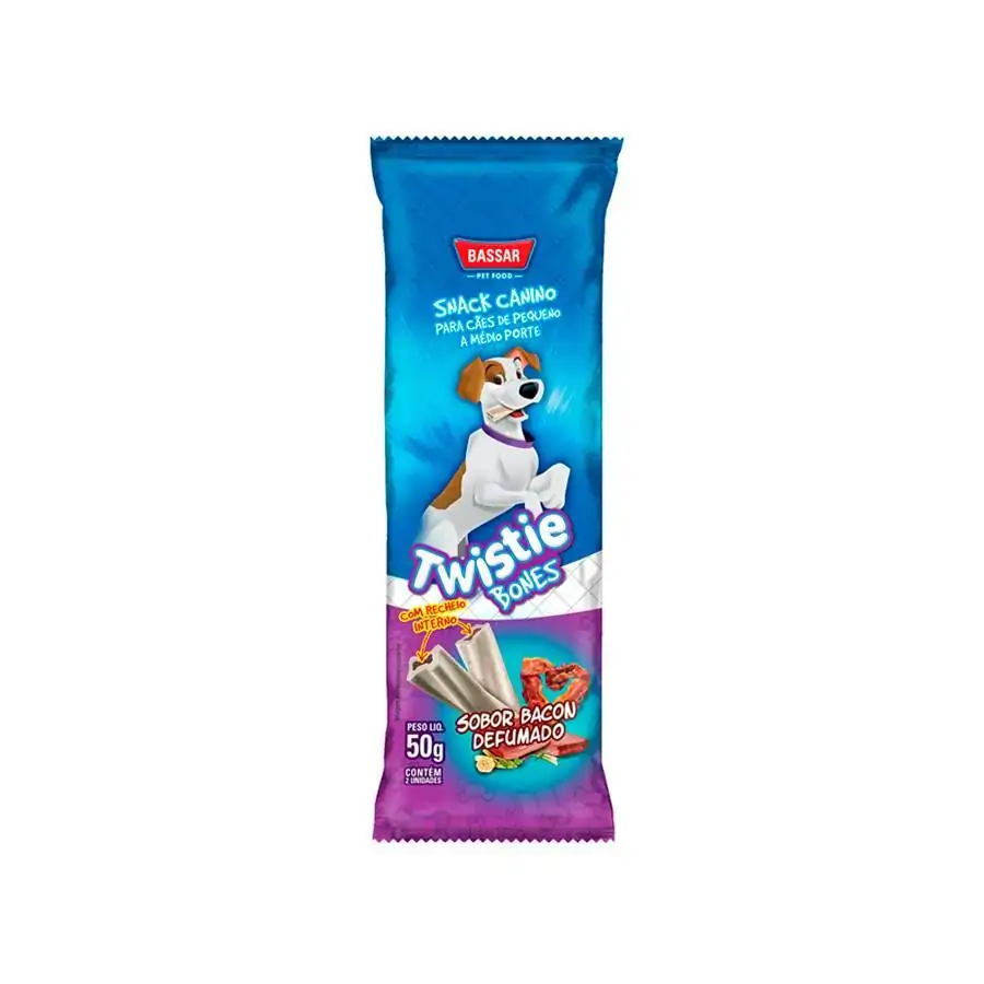 Snack Bassar Para Cães De Porte Pequeno Sabor Bacon 50g