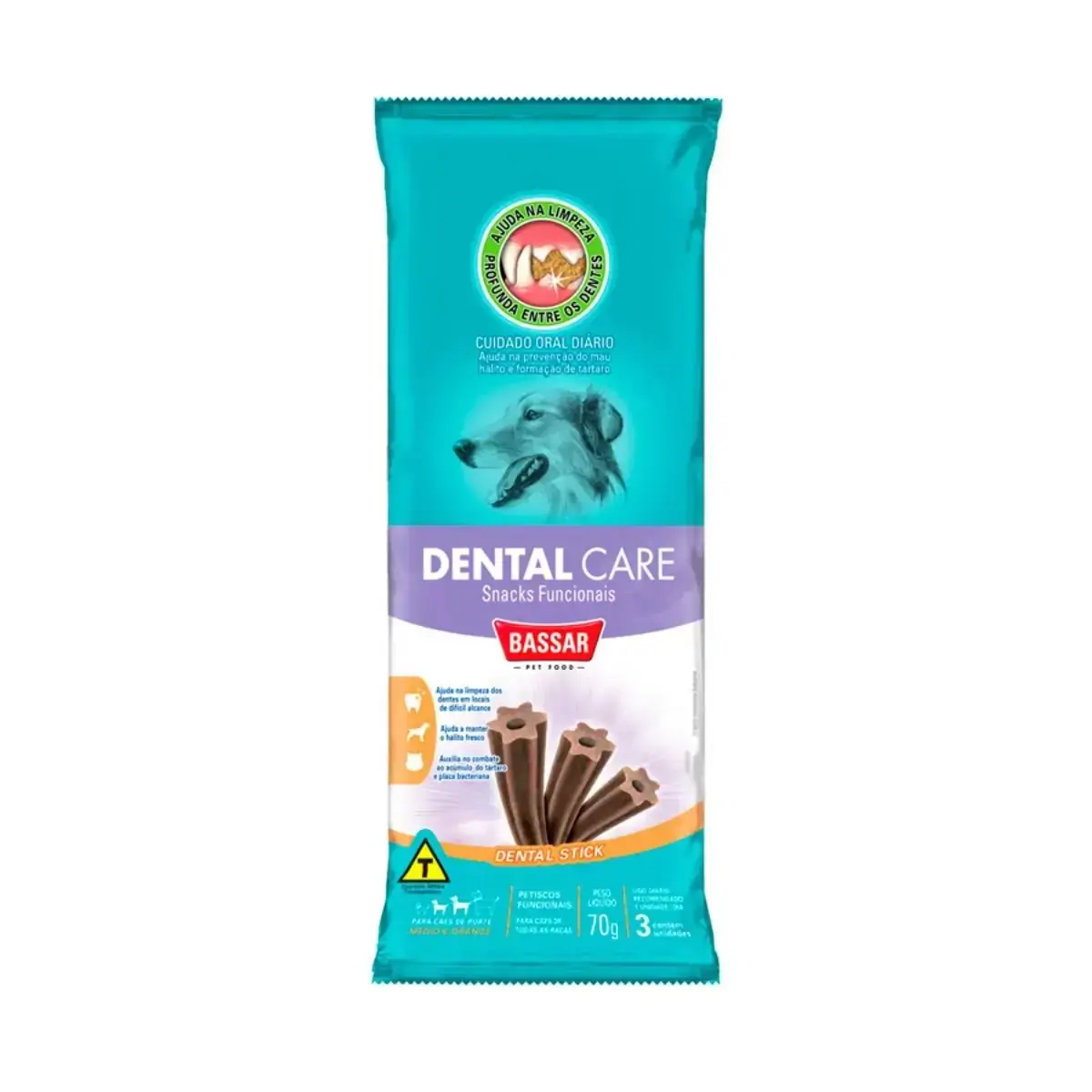Snack Dental Care Bassar para Cães de porte Médio 70G