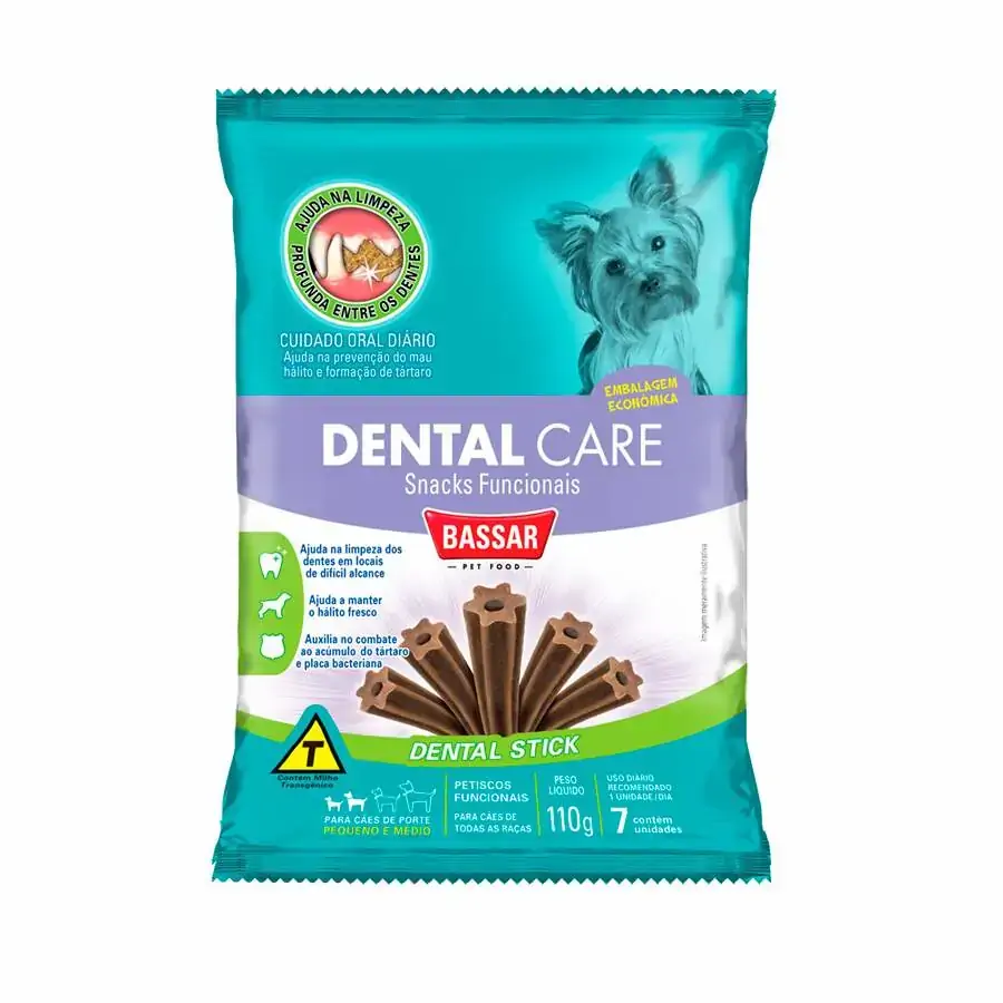 Snack Dental Care Bassar Para Cães De Porte Pequeno E Médio 110g