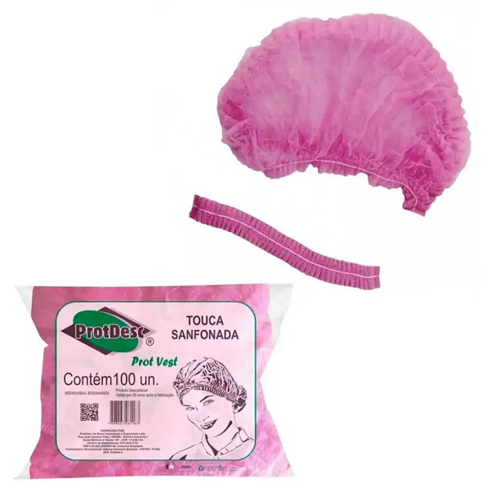 Touca Descartável - Protdesc - Rosa (Cód. 26.6232)