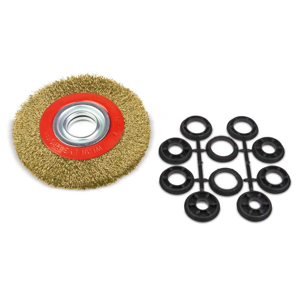 Escova De Aço Latonado Circular 6pol X 1pol 319,0006 Rocast