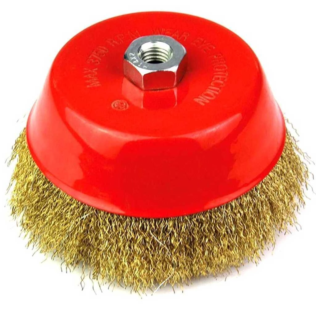Escova De Aço Copo Com Rosca Latonada 60mm M14 Rocast 319,0009