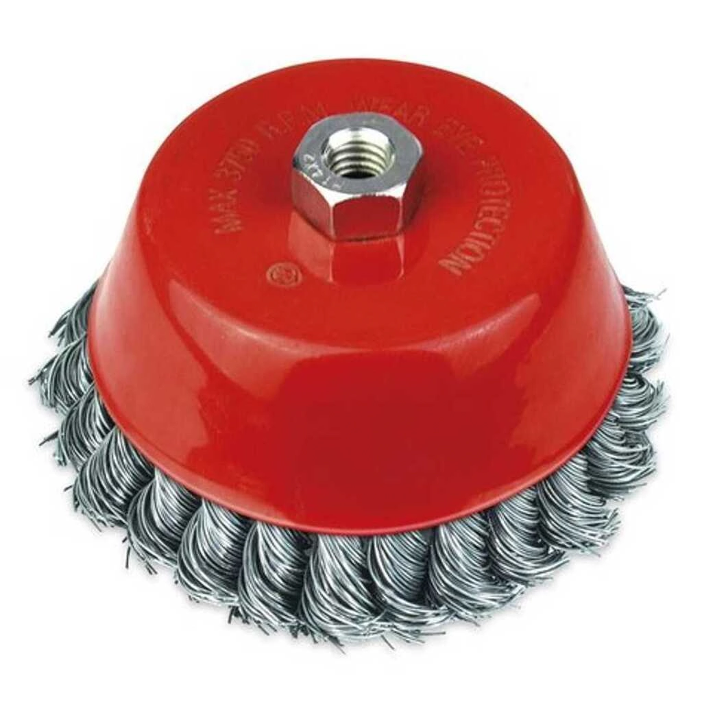 Escova De Aço Trançado Tipo Copo Com Rosca 60mm 319,0021 Rocast