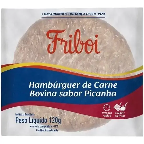 Hamburguer Bov Pi Cong 36x120g Friboi Granel