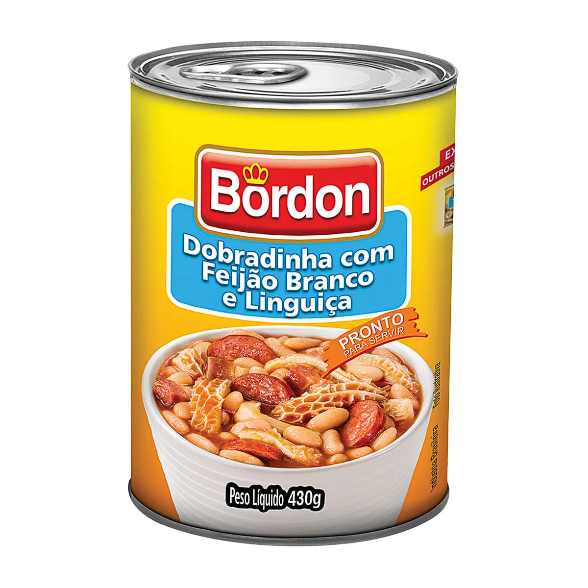 Dobradinha Bordon Feijao Branco Ling Lt 430gr
