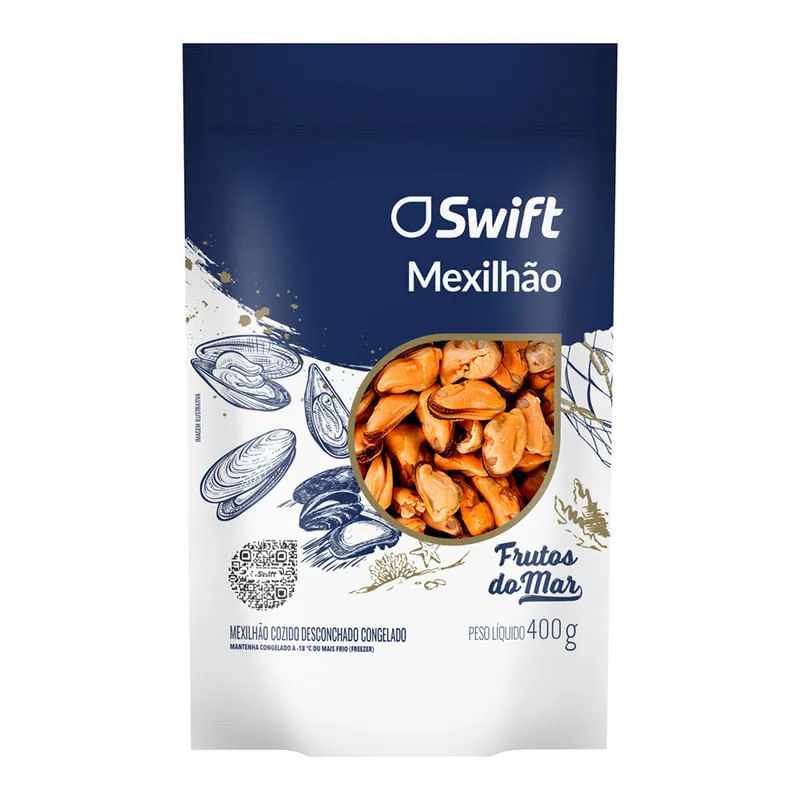 Mexilhão sem Concha Congelado Swift 400 g